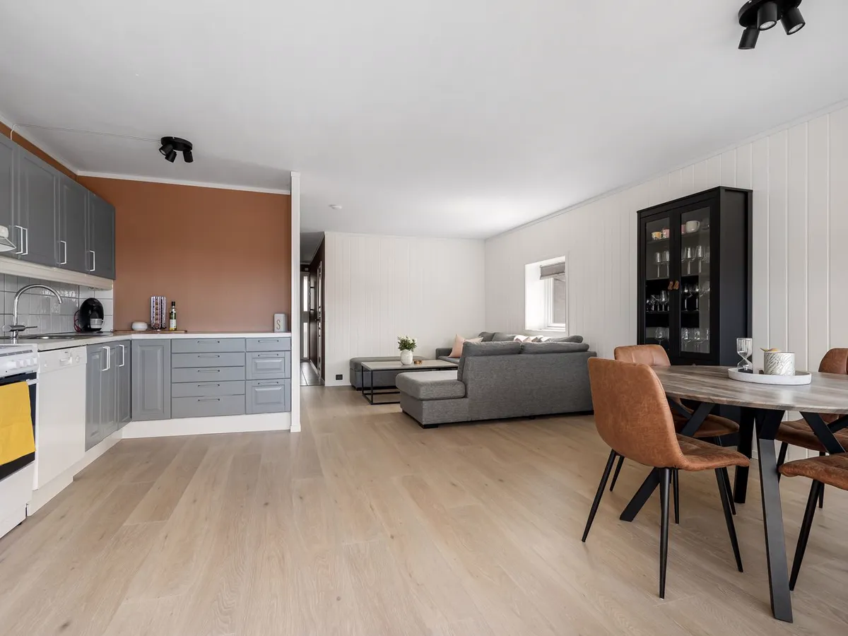 Casa con cocina y living integrados